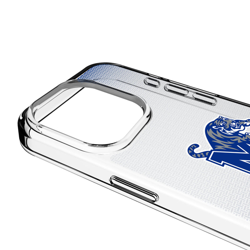 University of Memphis Tigers Linen iPhone Clear Phone Case for Apple iPhone Detail.Jpg