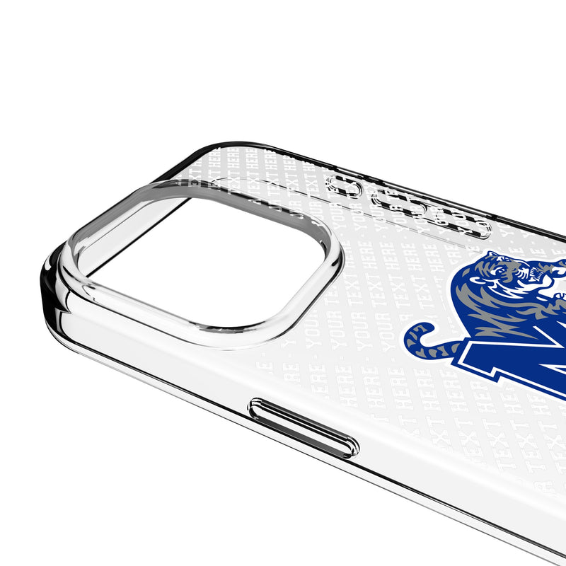 University of Memphis Tigers Personalized EndZone Plus iPhone Clear Phone Case for Apple iPhone Detail.Jpg