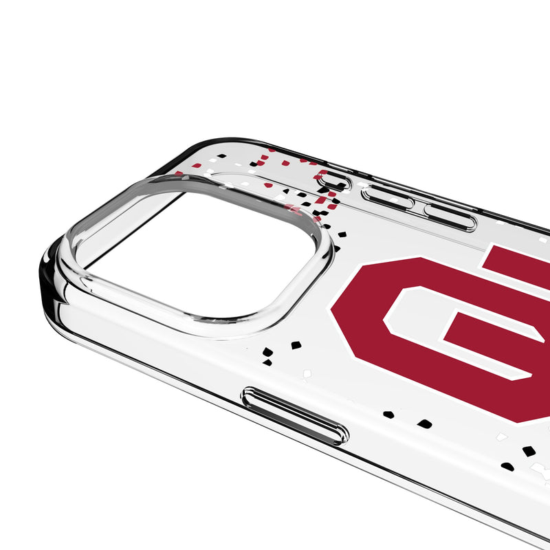 University of Oklahoma Sooners Confetti iPhone Clear Phone Case for Apple iPhone Detail.Jpg