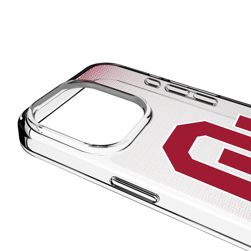 University of Oklahoma Sooners Linen iPhone Clear Phone Case for Apple iPhone Detail.Jpg