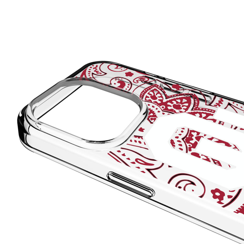 University of Oklahoma Sooners Paisley iPhone Clear Phone Case for Apple iPhone Detail.Jpg
