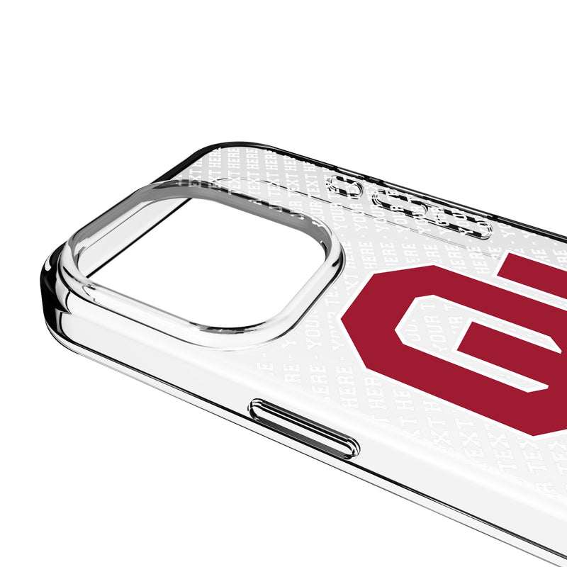 University of Oklahoma Sooners Personalized EndZone Plus iPhone Clear Phone Case for Apple iPhone Detail.Jpg