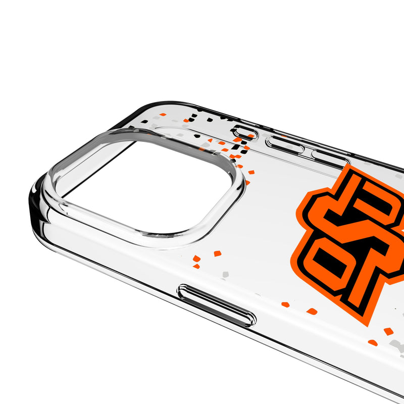 Oklahoma State University Cowboys Confetti iPhone Clear Phone Case for Apple iPhone Detail.Jpg