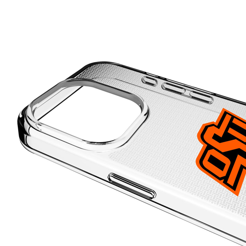 Oklahoma State University Cowboys Linen iPhone Clear Phone Case for Apple iPhone Detail.Jpg