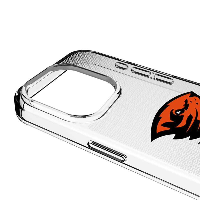 Oregon State University Beavers Linen iPhone Clear Phone Case for Apple iPhone Detail.Jpg