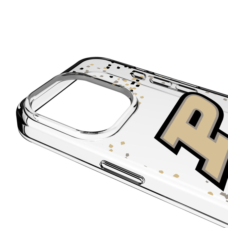 Purdue University Boilermakers Confetti iPhone Clear Phone Case for Apple iPhone Detail.Jpg