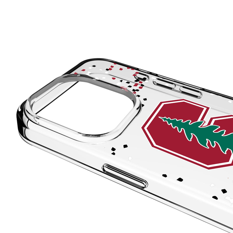Stanford University Cardinal Confetti iPhone Clear Phone Case for Apple iPhone Detail.Jpg