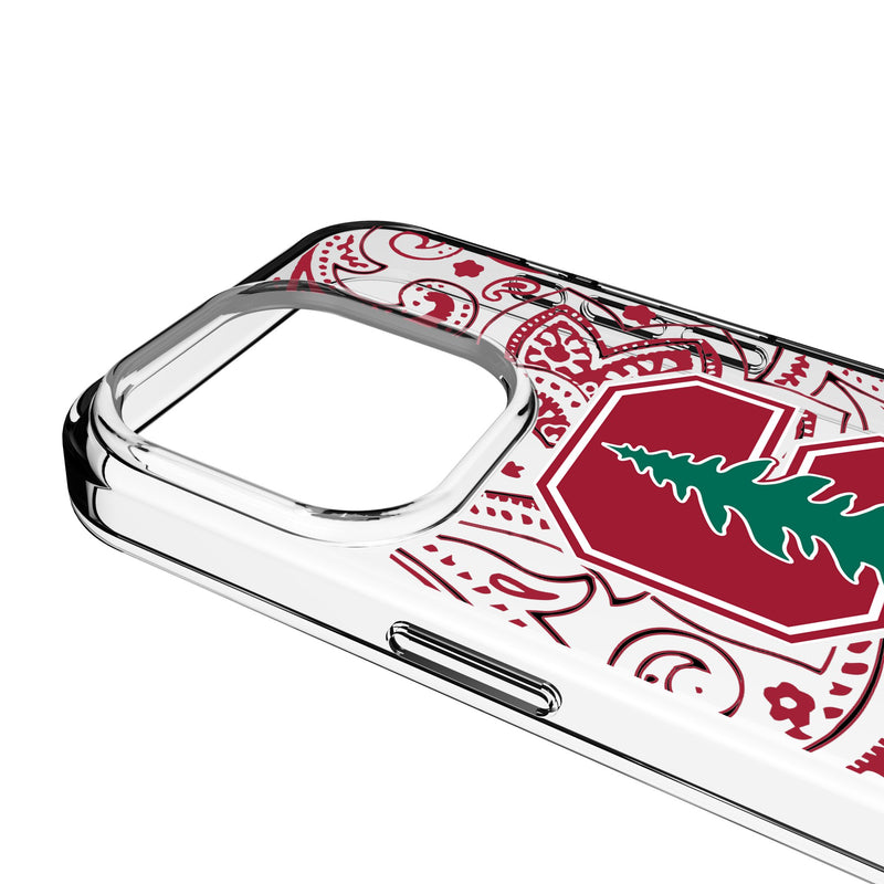 Stanford University Cardinal Paisley iPhone Clear Phone Case for Apple iPhone Detail.Jpg