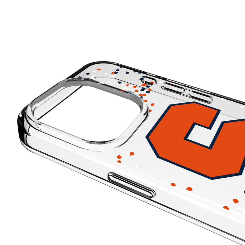 Syracuse University Orange Confetti iPhone Clear Phone Case for Apple iPhone Detail.Jpg