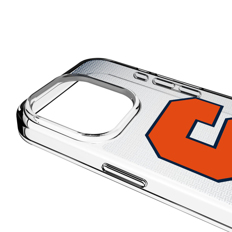 Syracuse University Orange Linen iPhone Clear Phone Case for Apple iPhone Detail.Jpg
