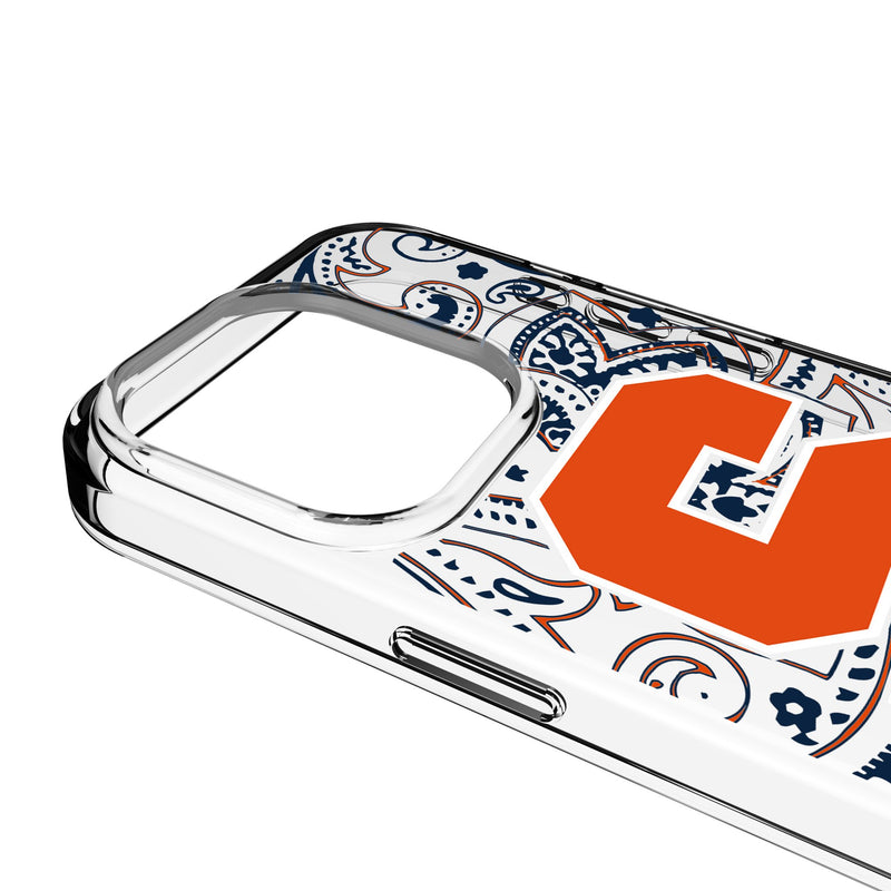 Syracuse University Orange Paisley iPhone Clear Phone Case for Apple iPhone Detail.Jpg