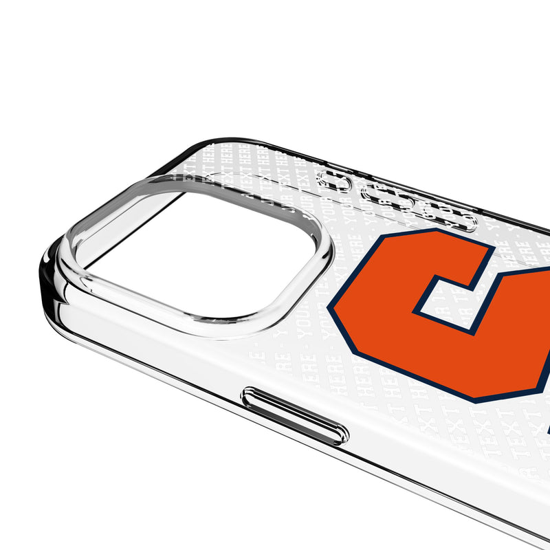 Syracuse University Orange Personalized EndZone Plus iPhone Clear Phone Case for Apple iPhone Detail.Jpg