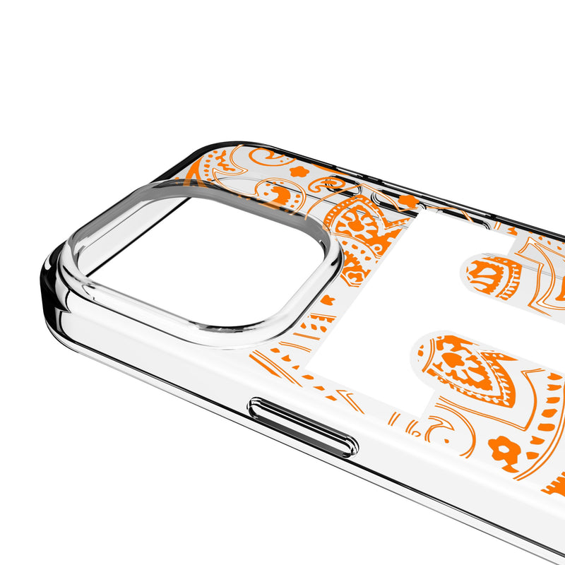 University of Tennessee Volunteers Paisley iPhone Clear Phone Case for Apple iPhone Detail.Jpg