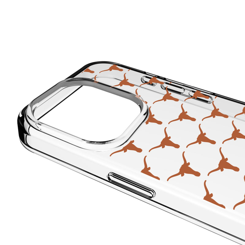University of Texas Longhorns Fashion Pattern iPhone Clear Phone Case for Apple iPhone Detail.Jpg