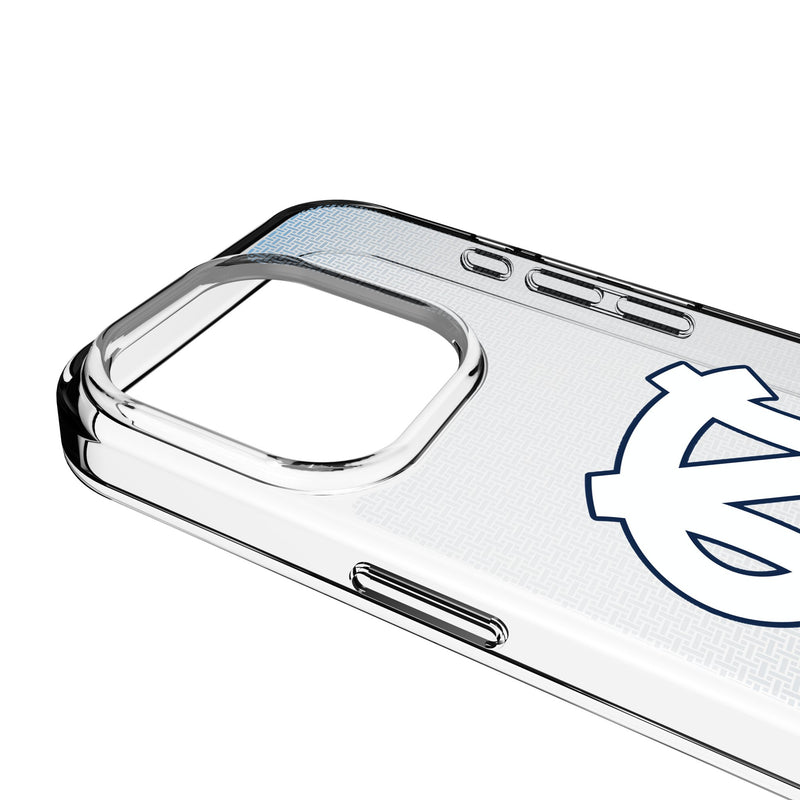 University of North Carolina Tar Heels Linen iPhone Clear Phone Case for Apple iPhone Detail.Jpg
