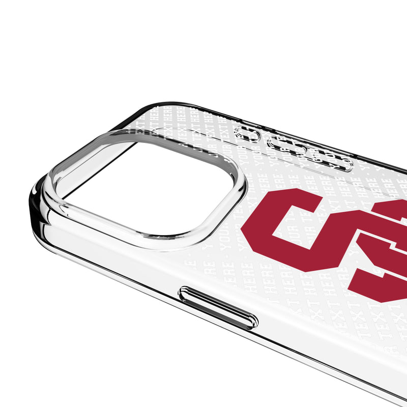 University of Southern California Trojans Personalized EndZone Plus iPhone Clear Phone Case for Apple iPhone Detail.Jpg