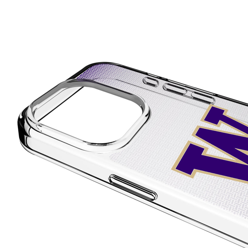 University of Washington Huskies Linen iPhone Clear Phone Case for Apple iPhone Detail.Jpg