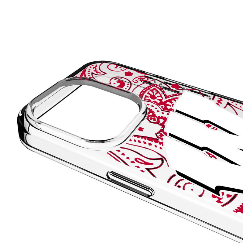 University of Wisconsin Badgers Paisley iPhone Clear Phone Case for Apple iPhone Detail.Jpg
