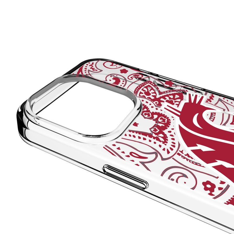 Washington State University Cougars Paisley iPhone Clear Phone Case for Apple iPhone Detail.Jpg