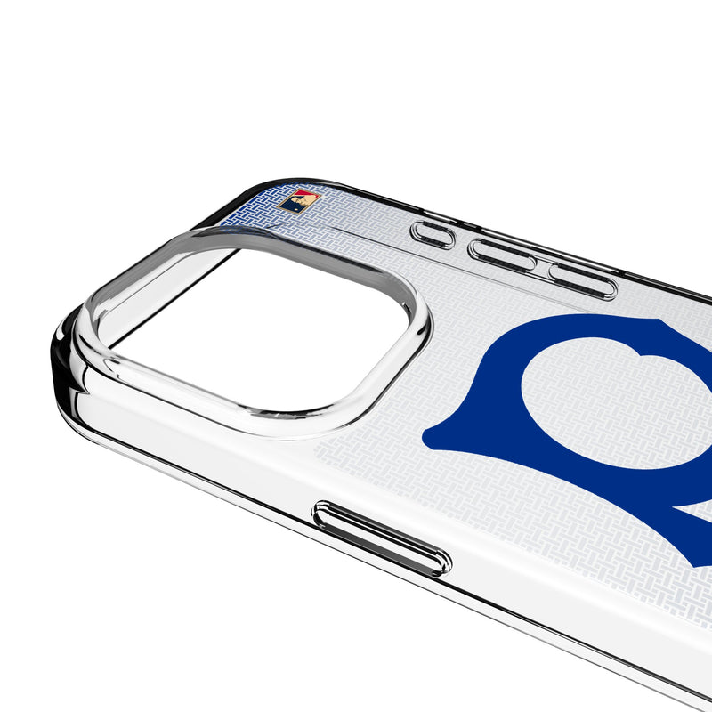 Brooklyn Dodgers 1949-1957 - Cooperstown Collection Linen iPhone Clear Phone Case for Apple iPhone Detail.Jpg