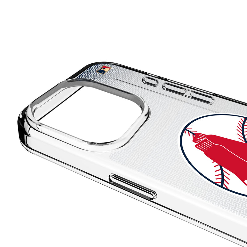 Boston Red Sox 1970-1975 - Cooperstown Collection Linen iPhone Clear Phone Case for Apple iPhone Detail.Jpg
