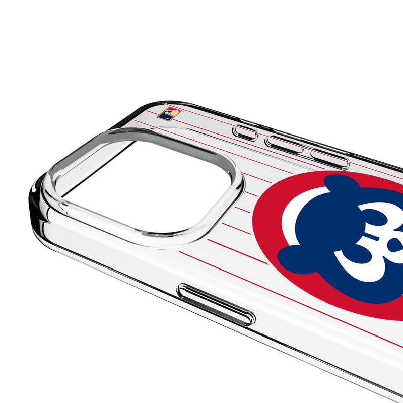 Chicago Cubs Home 1979-1993 - Cooperstown Collection Pinstripe iPhone Clear Phone Case for Apple iPhone Detail.Jpg