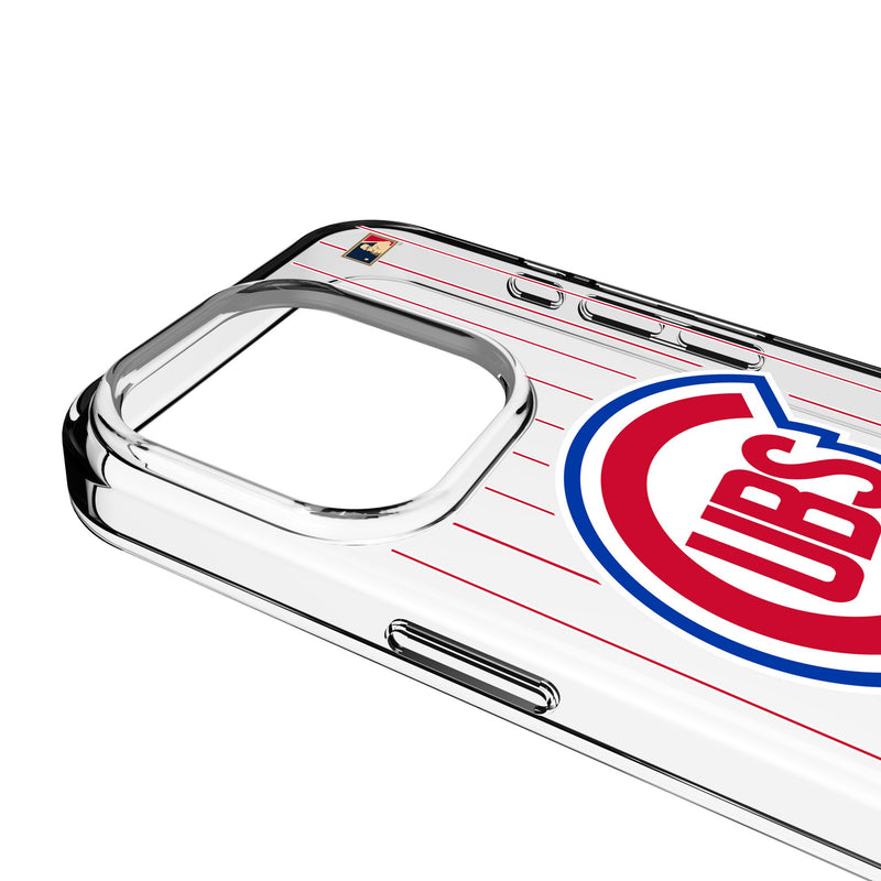 Chicago Cubs 1948-1956 - Cooperstown Collection Pinstripe iPhone Clear Phone Case for Apple iPhone Detail.Jpg