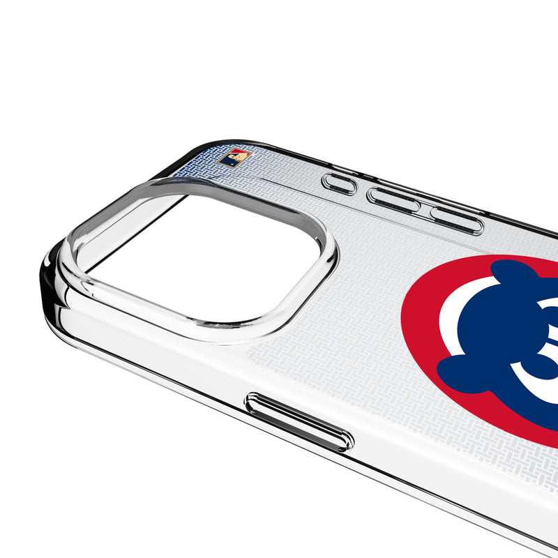 Chicago Cubs Home 1979-1993 - Cooperstown Collection Linen iPhone Clear Phone Case for Apple iPhone Detail.Jpg