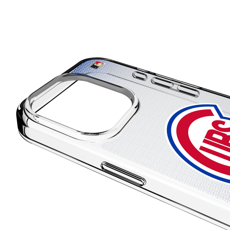 Chicago Cubs 1948-1956 - Cooperstown Collection Linen iPhone Clear Phone Case for Apple iPhone Detail.Jpg