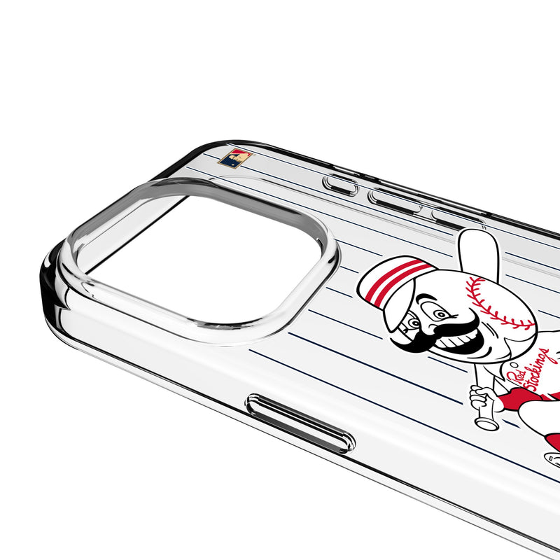 Cincinnati Reds 1953-1967 - Cooperstown Collection Pinstripe iPhone Clear Phone Case for Apple iPhone Detail.Jpg