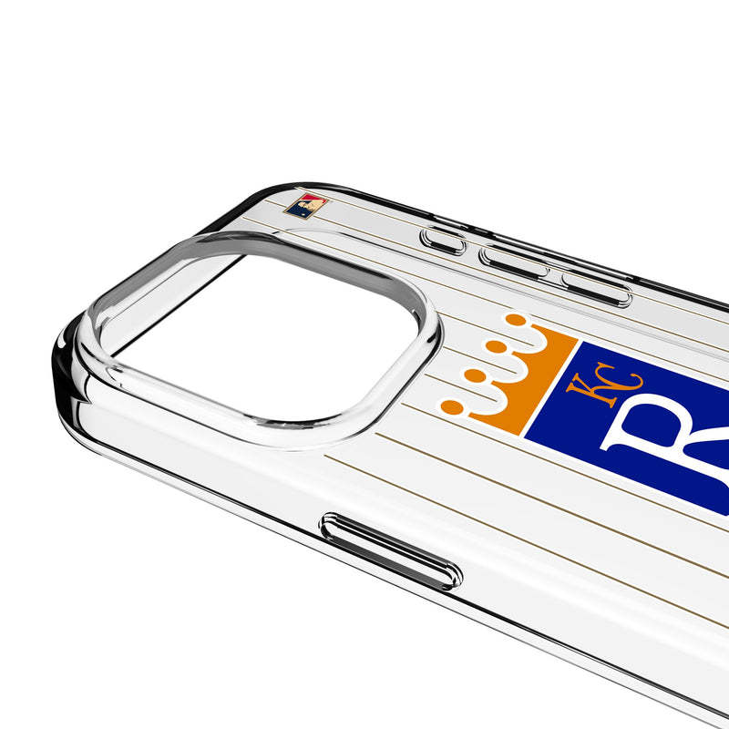 Kansas City Royals 1969-1978 - Cooperstown Collection Pinstripe iPhone Clear Phone Case for Apple iPhone Detail.Jpg
