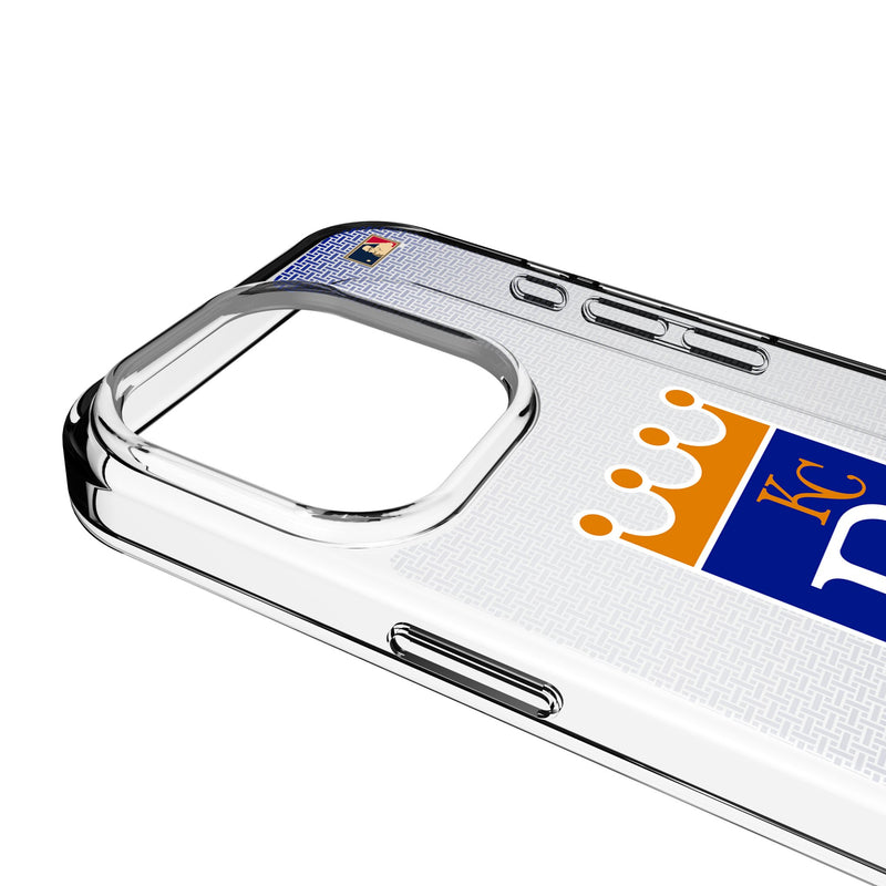 Kansas City Royals 1969-1978 - Cooperstown Collection Linen iPhone Clear Phone Case for Apple iPhone Detail.Jpg