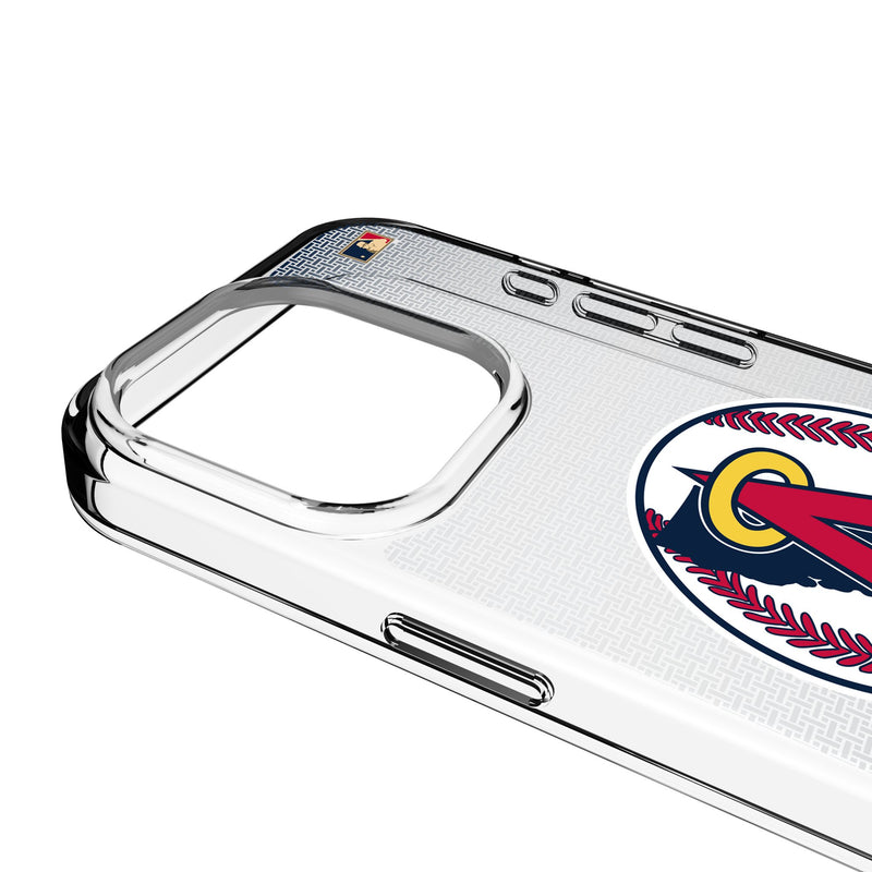 LA Angels 1986-1992 - Cooperstown Collection Linen iPhone Clear Phone Case for Apple iPhone Detail.Jpg
