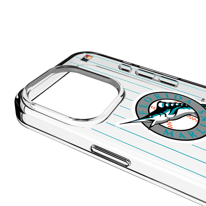 Miami Marlins 1993-2011 - Cooperstown Collection Pinstripe iPhone Clear Phone Case for Apple iPhone Detail.Jpg