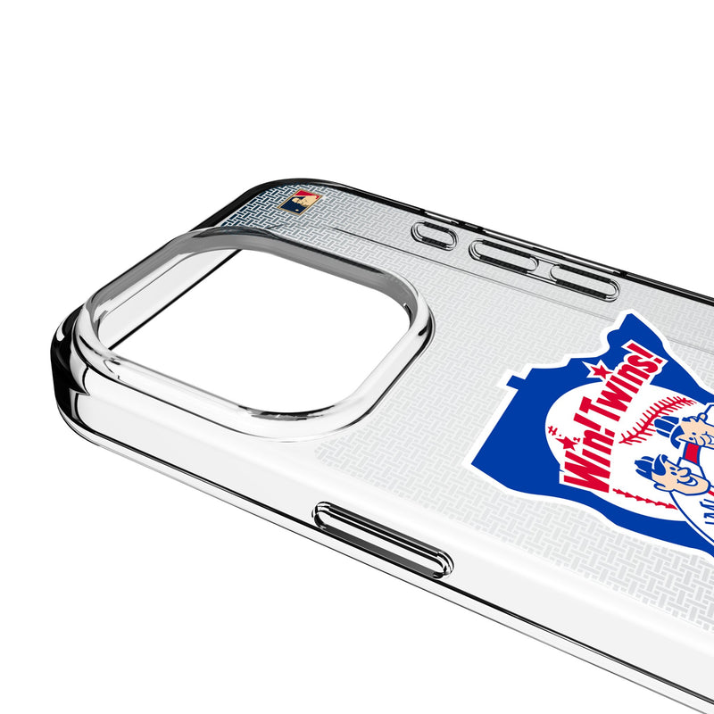 Minnesota Twins 1976-1986 - Cooperstown Collection Linen iPhone Clear Phone Case for Apple iPhone Detail.Jpg