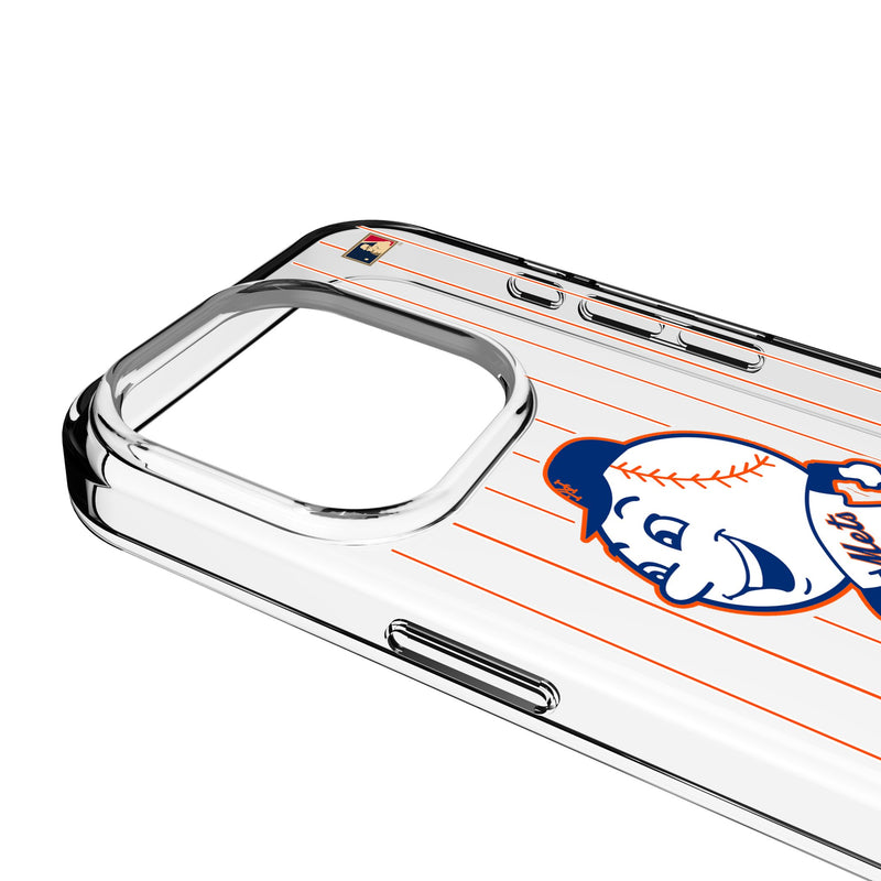 New York Mets 2014 - Cooperstown Collection Pinstripe iPhone Clear Phone Case for Apple iPhone Detail.Jpg
