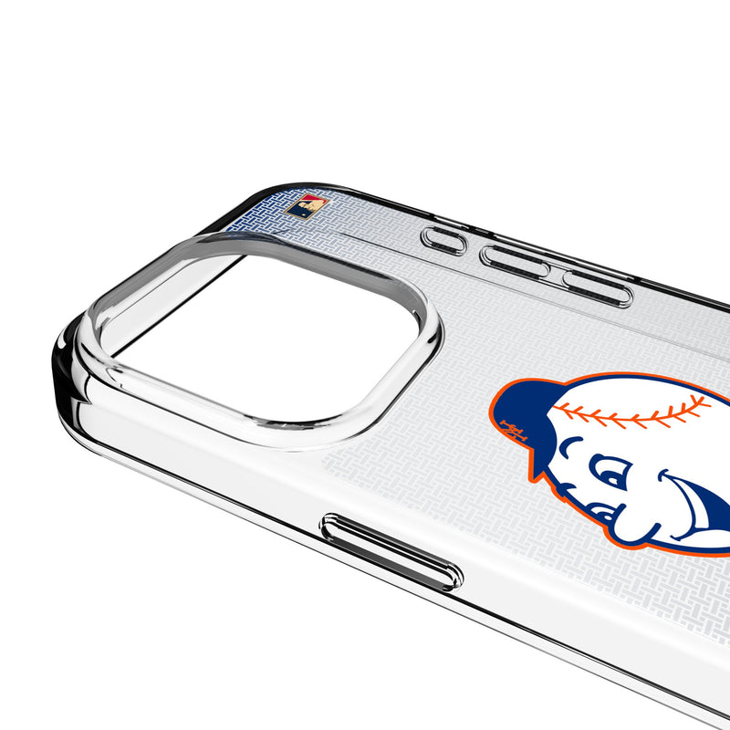 New York Mets 2014 - Cooperstown Collection Linen iPhone Clear Phone Case for Apple iPhone Detail.Jpg