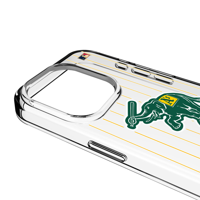 Oakland As Home 1988 - Cooperstown Collection Pinstripe iPhone Clear Phone Case for Apple iPhone Detail.Jpg