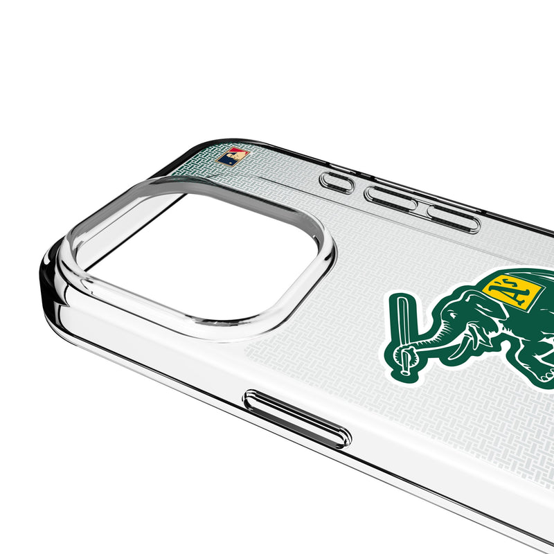 Oakland As Home 1988 - Cooperstown Collection Linen iPhone Clear Phone Case for Apple iPhone Detail.Jpg