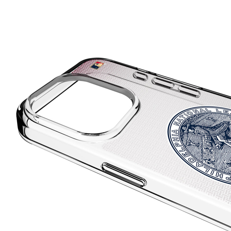 Philadelphia Phillies 1915-1943 - Cooperstown Collection Linen iPhone Clear Phone Case for Apple iPhone Detail.Jpg