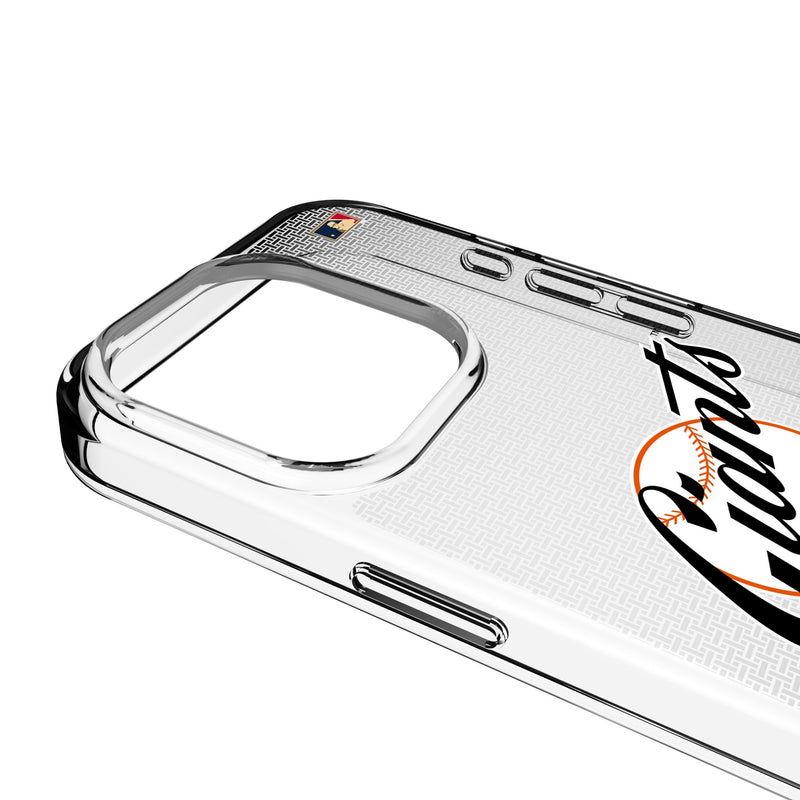 San Francisco Giants 1958-1967 - Cooperstown Collection Linen iPhone Clear Phone Case for Apple iPhone Detail.Jpg