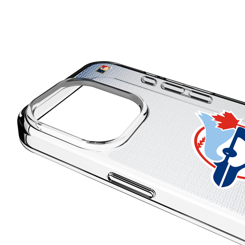 Toronto Blue Jays 1977-1988 - Cooperstown Collection Linen iPhone Clear Phone Case for Apple iPhone Detail.Jpg