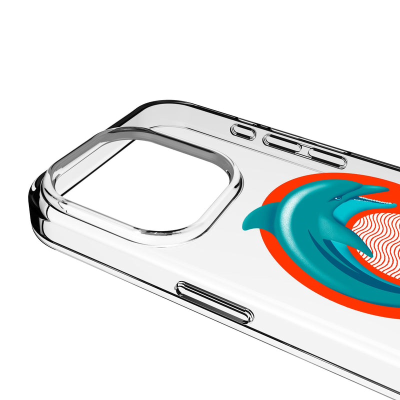 Miami Dolphins 2024 Edition iPhone Clear Phone Case for Apple iPhone Detail.Jpg