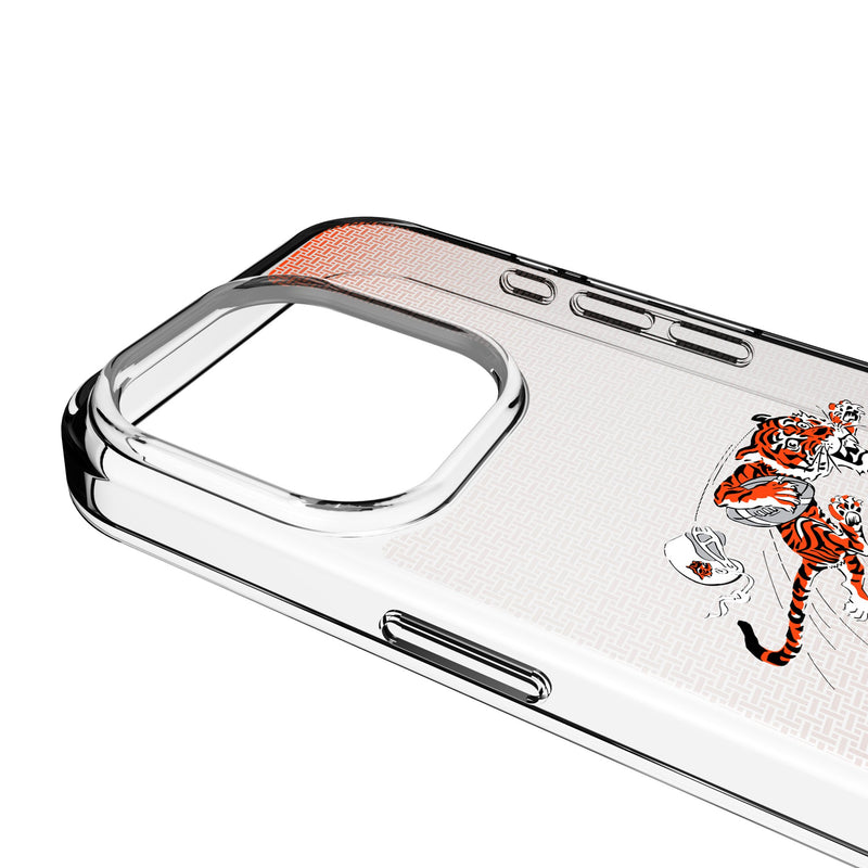 Cincinnati Bengals Historic Collection Linen iPhone Clear Phone Case for Apple iPhone Detail.Jpg