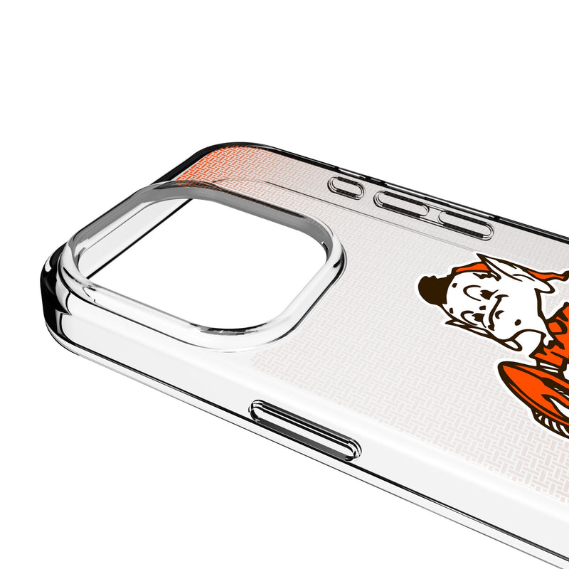 Cleveland Browns Historic Collection Linen iPhone Clear Phone Case for Apple iPhone Detail.Jpg