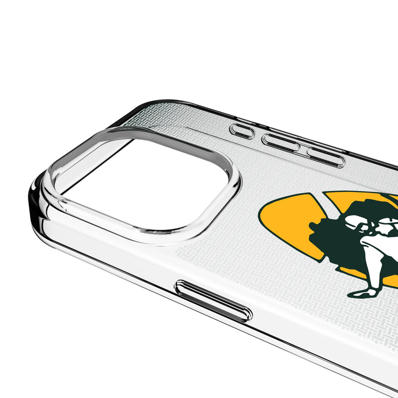 Green Bay Packers Historic Collection Linen iPhone Clear Phone Case for Apple iPhone Detail.Jpg