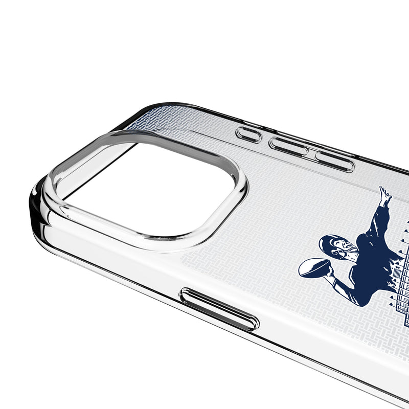 New York Giants 1960-1966 Historic Collection Linen iPhone Clear Phone Case for Apple iPhone Detail.Jpg