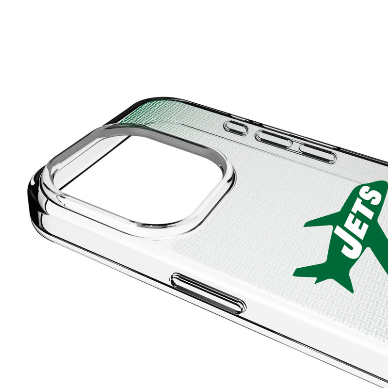 New York Jets 1963 Historic Collection Linen iPhone Clear Phone Case for Apple iPhone Detail.Jpg