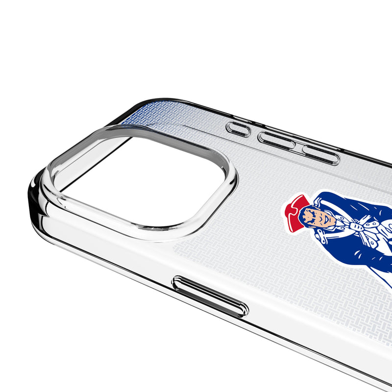 New England Patriots Historic Collection Linen iPhone Clear Phone Case for Apple iPhone Detail.Jpg