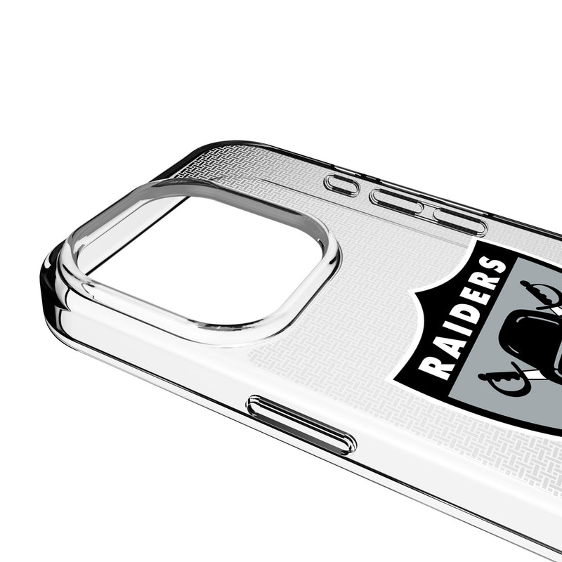 Oakland Raiders 1963 Historic Collection Linen iPhone Clear Phone Case for Apple iPhone Detail.Jpg